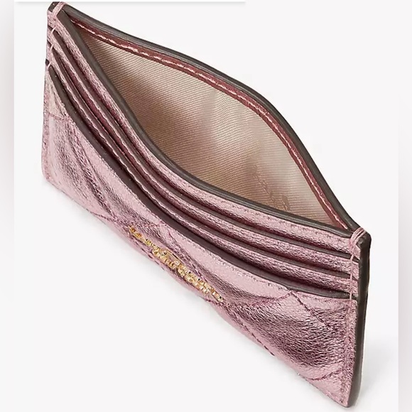kate spade Handbags - NWOT Kate Spate Glimmer Quilted Metallic Cardholder